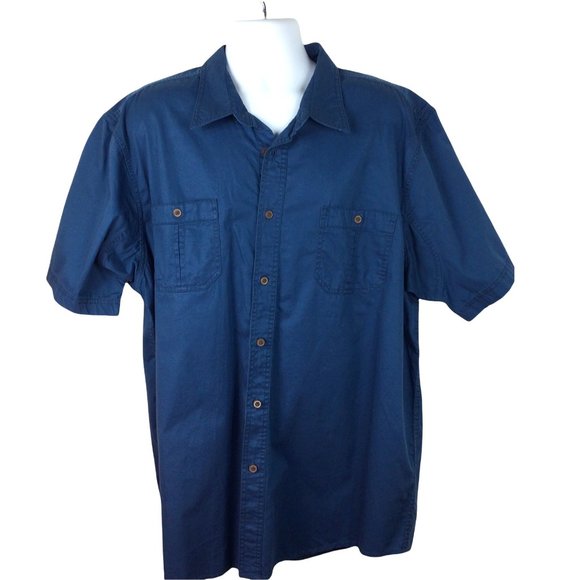 Outdoor Life Shirts Outdoor Life Short Sleeved 0 Cotton Blue Shirt